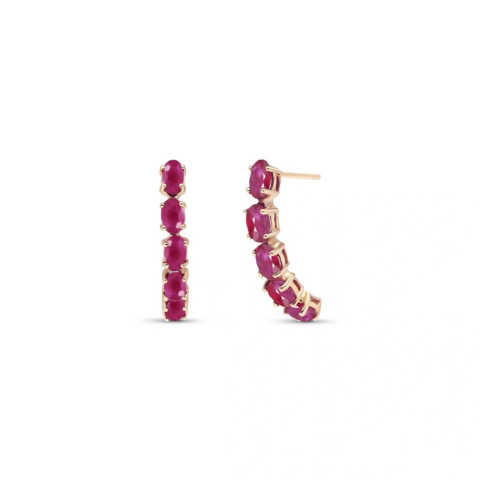 Rose Gold Eternal Earrings Aquamarine 10K — Calliope