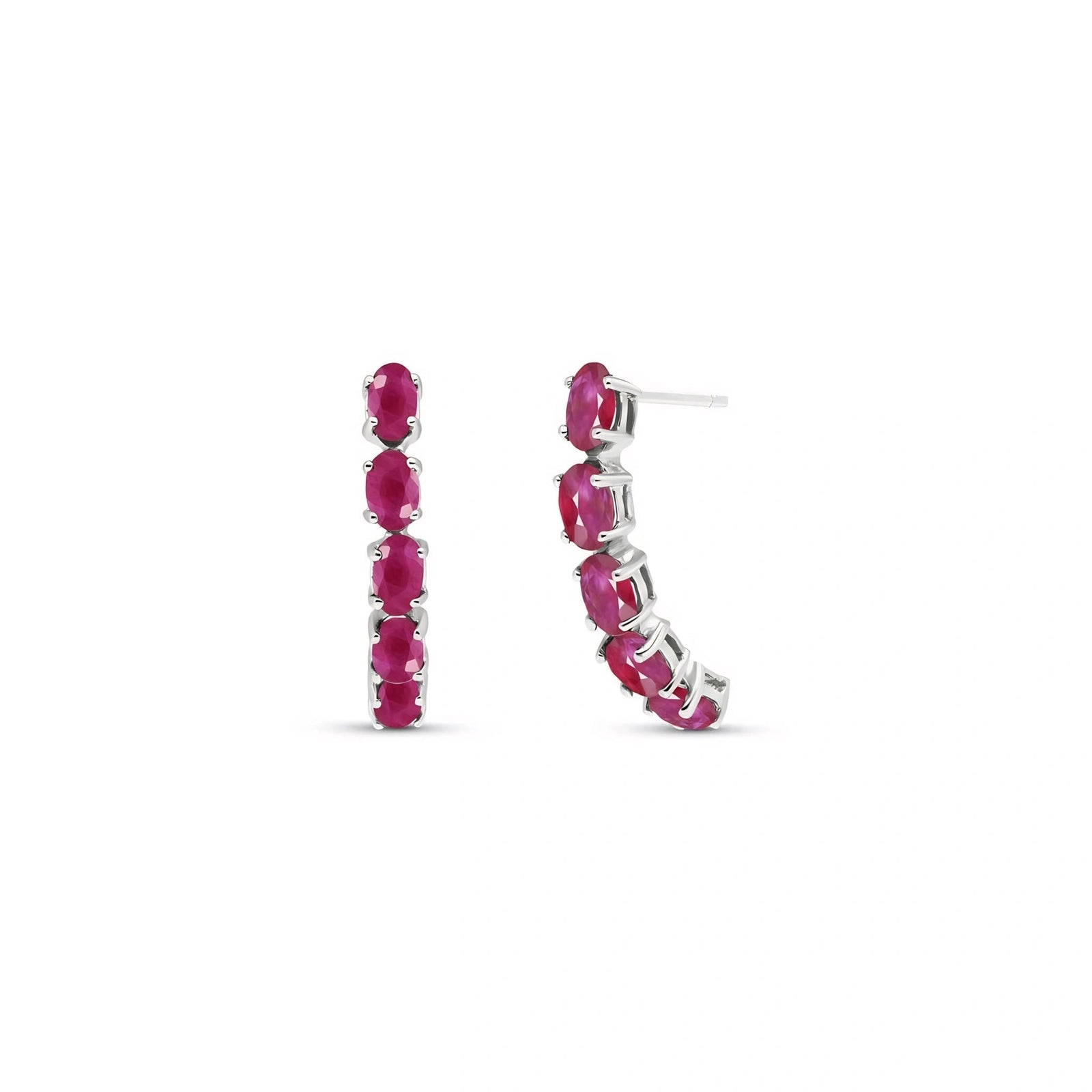 White Gold Eternal Earrings Aquamarine 10K — Calliope