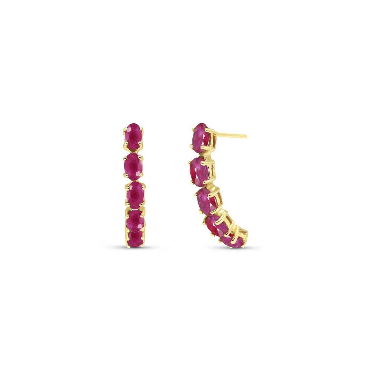 Yellow Gold Eternal Earrings Aquamarine 10K — Calliope