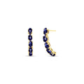 Yellow Gold Eternal Earrings Blue Topaz 10K — Calliope