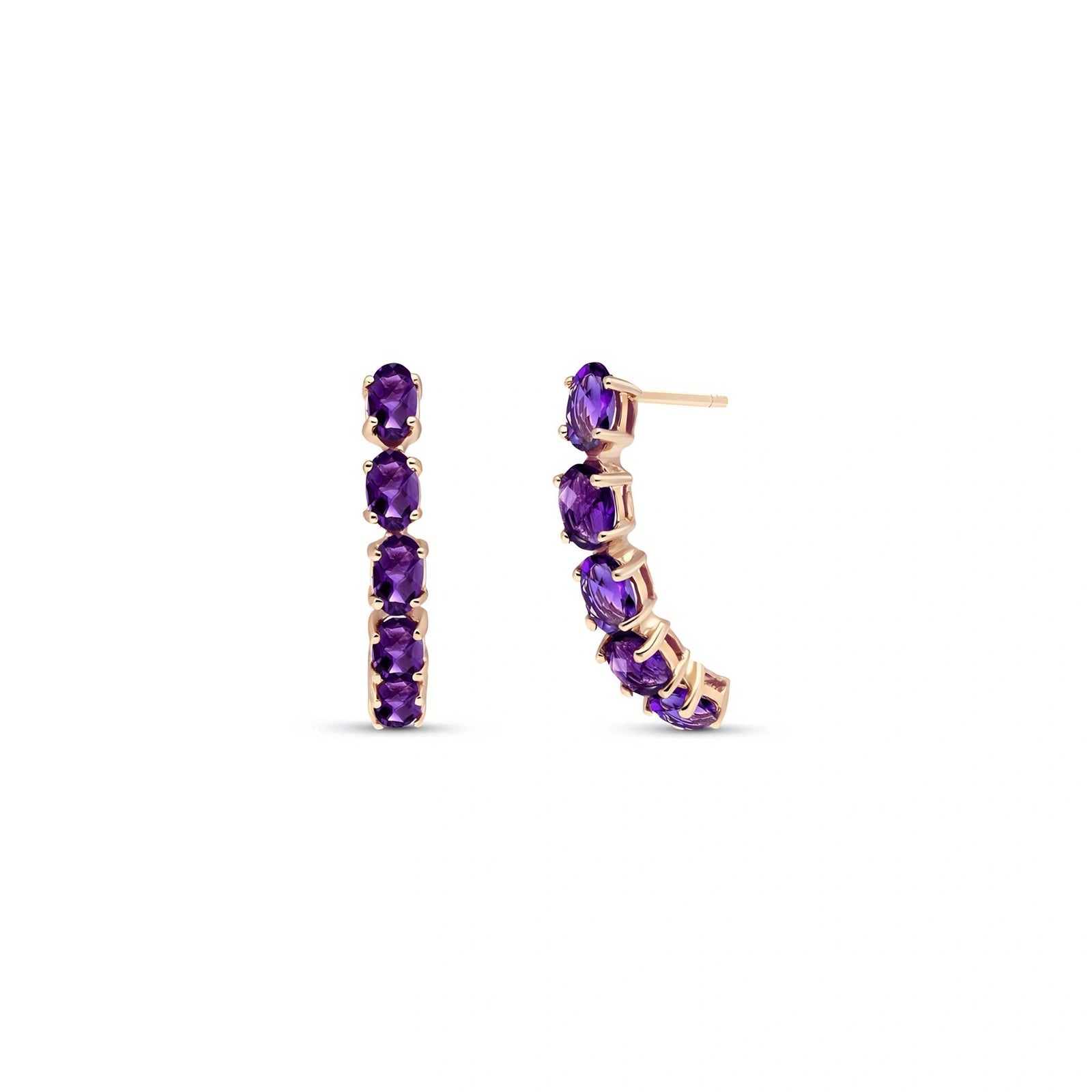 Rose Gold Eternal Earrings Citrine 10K — Calliope