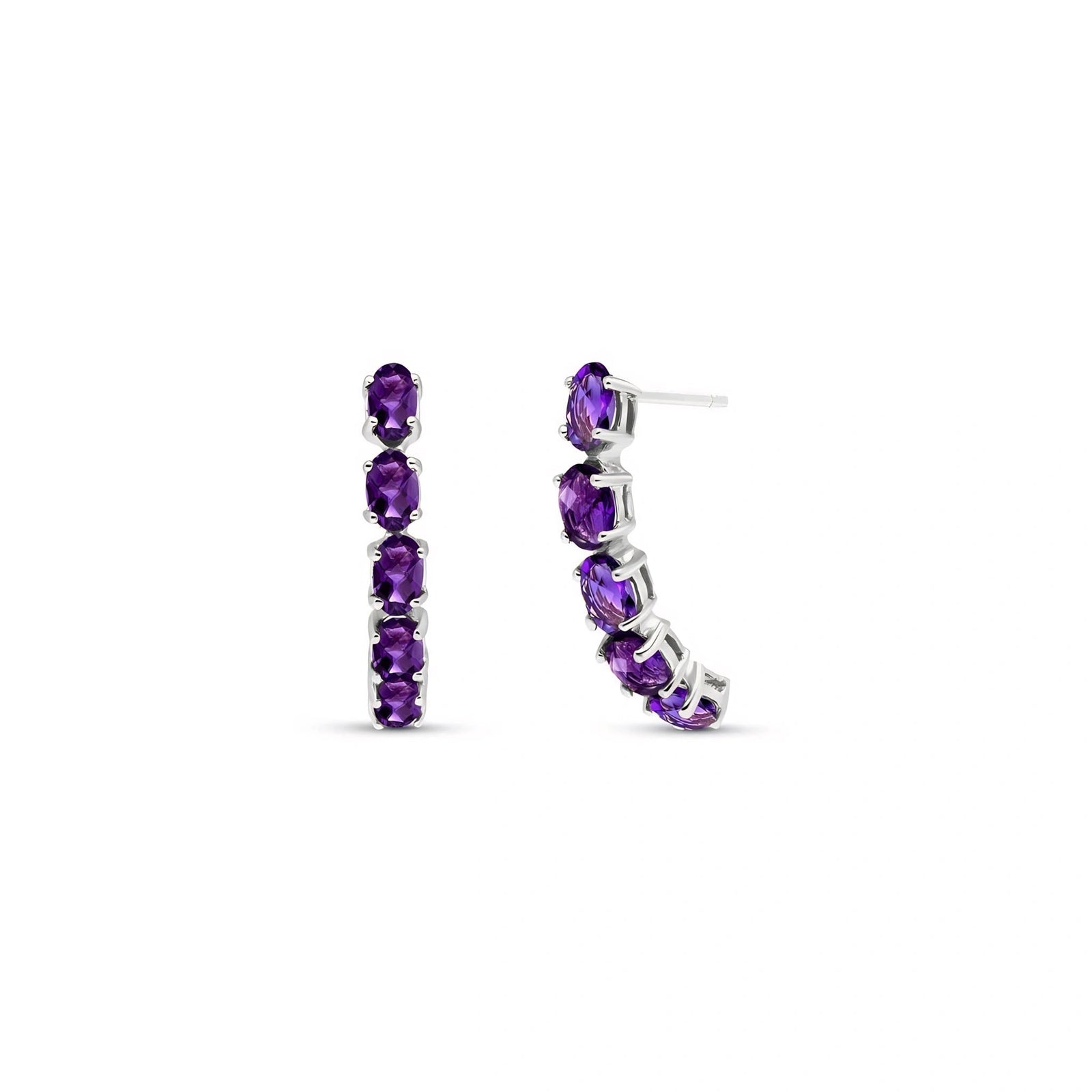 White Gold Eternal Earrings Citrine 10K — Calliope