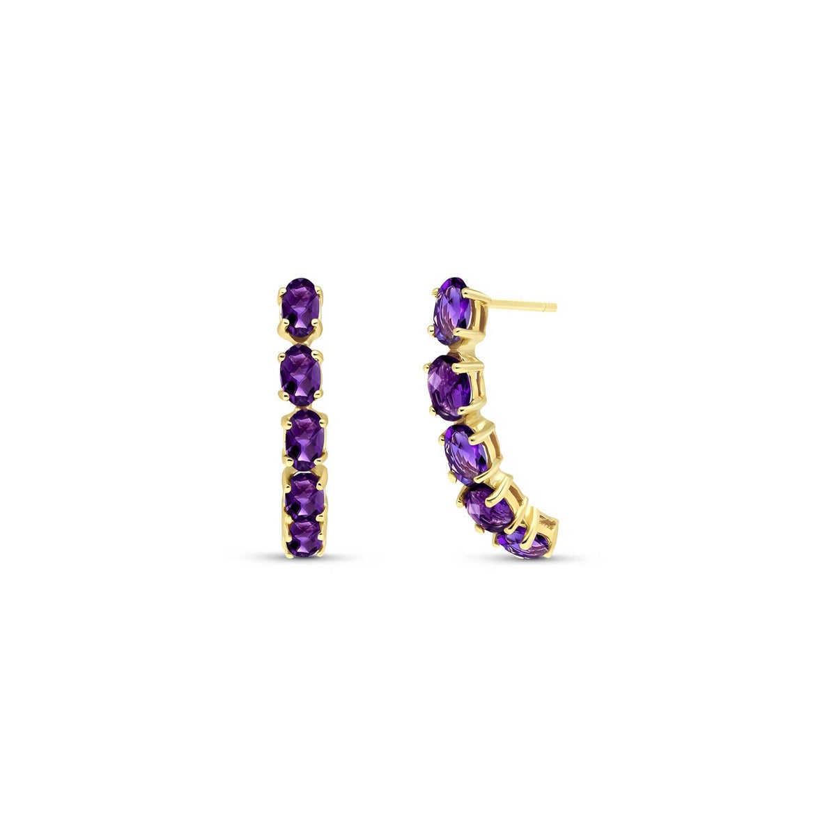 Yellow Gold Eternal Earrings Citrine 10K — Calliope