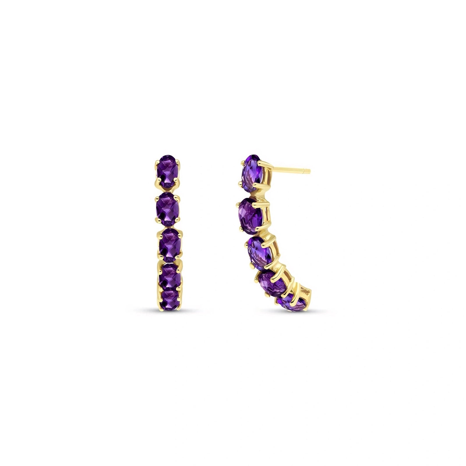 Yellow Gold Eternal Earrings Citrine 10K — Calliope