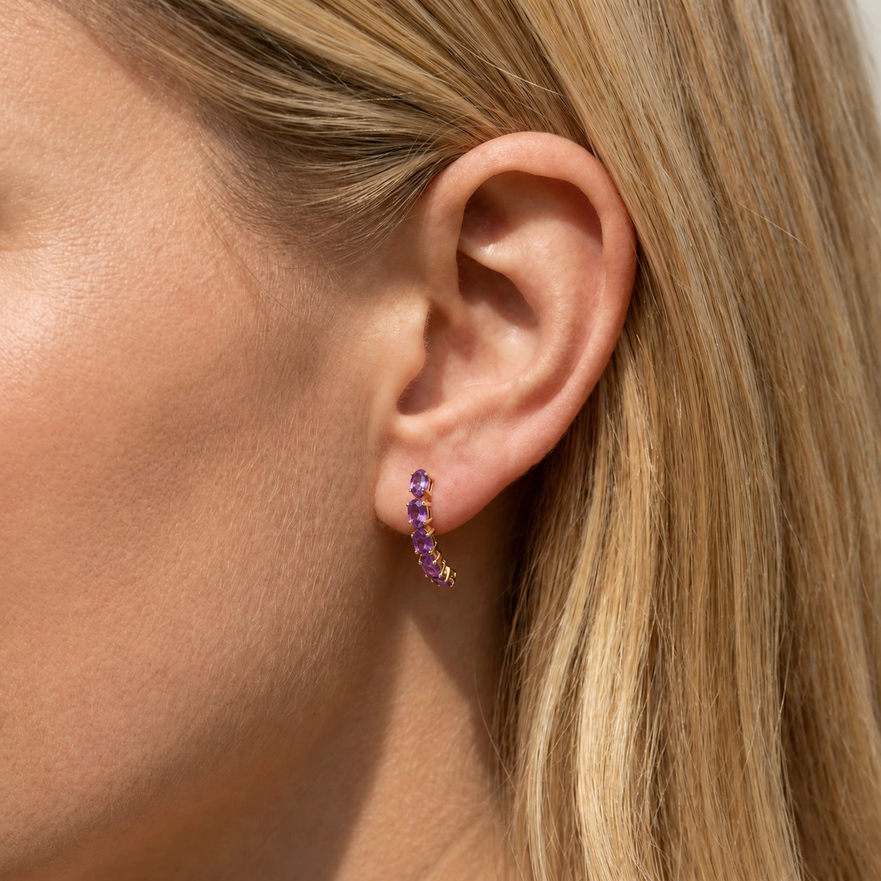 Yellow Gold Eternal Earrings Citrine 10K — Calliope