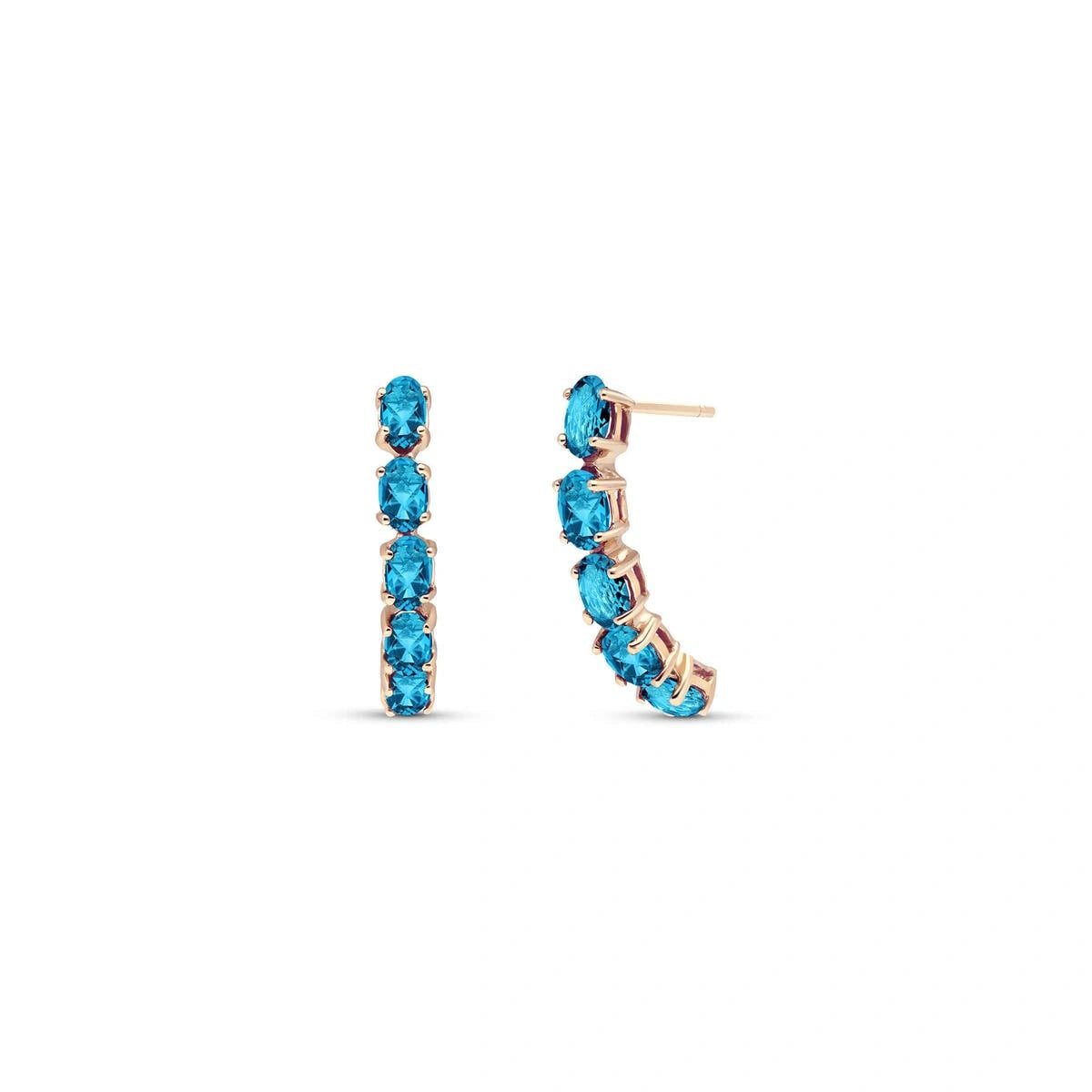 Rose Gold Eternal Earrings Peridot 10K — Calliope