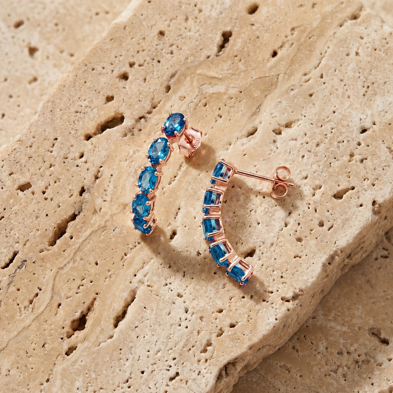 Rose Gold Eternal Earrings Peridot 10K — Calliope