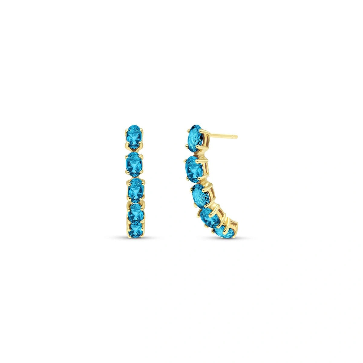 Yellow Gold Eternal Earrings Peridot 10K — Calliope