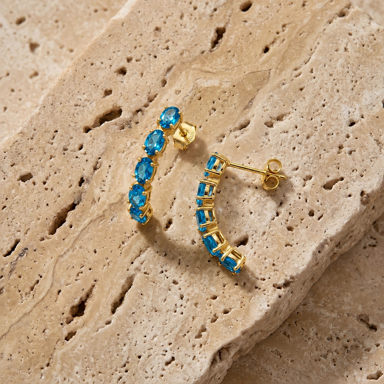 Yellow Gold Eternal Earrings Peridot 10K — Calliope