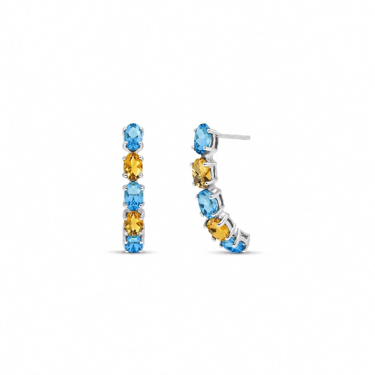 White Gold Eternal Earrings Ruby 10K — Calliope