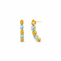 Yellow Gold Eternal Earrings Ruby 10K — Calliope