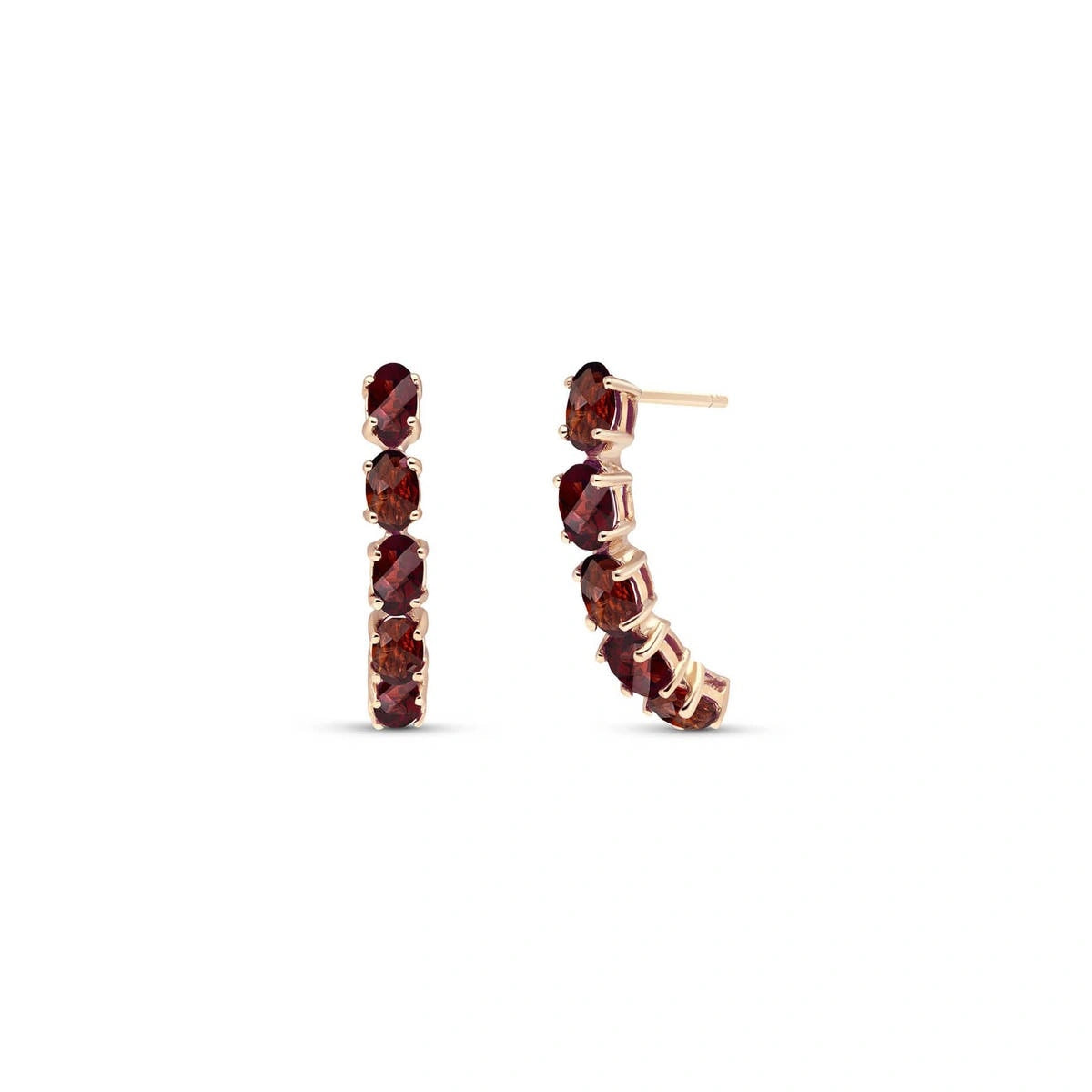 Rose Gold Eternal Earrings Sapphire 10K — Calliope