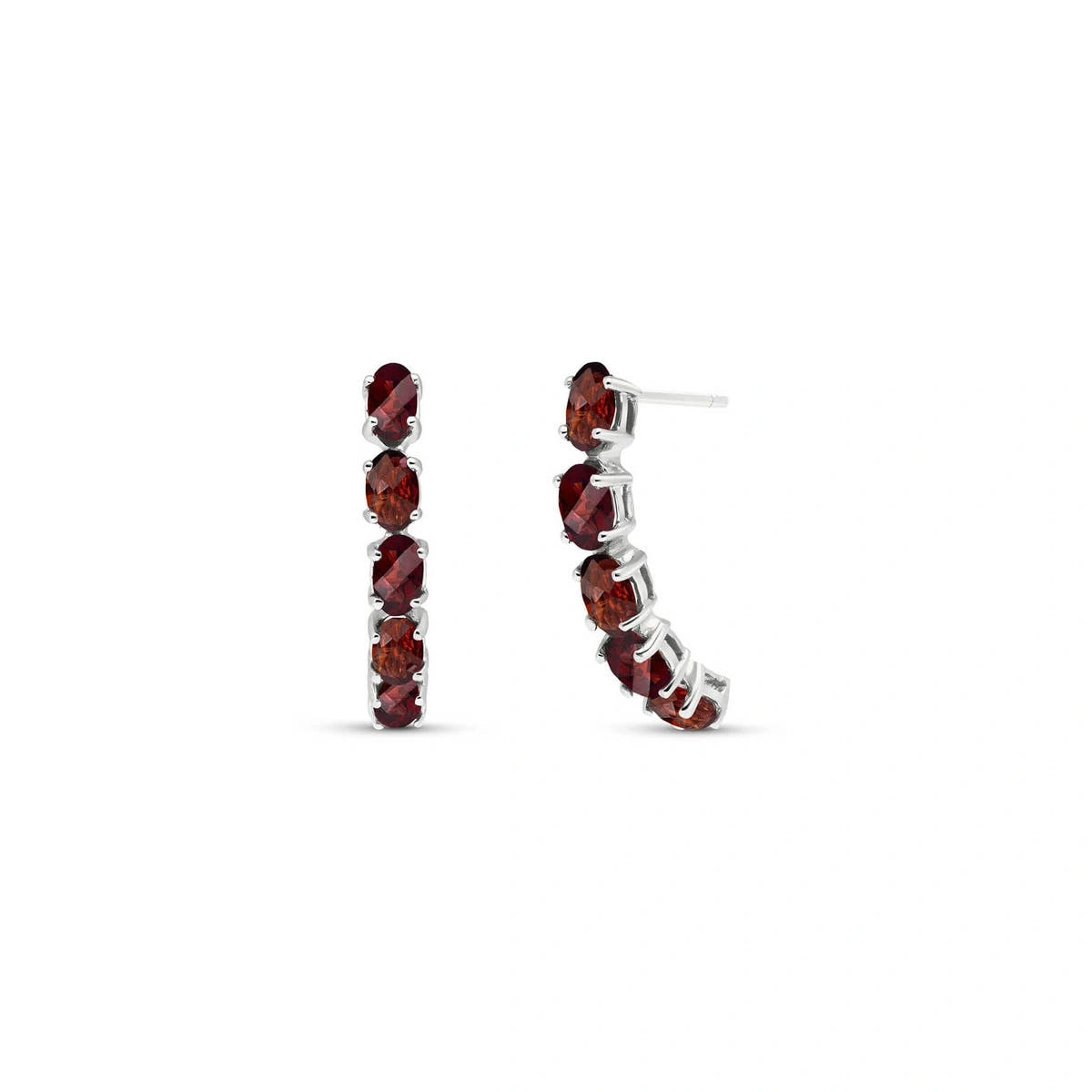 White Gold Eternal Earrings Sapphire 10K — Calliope