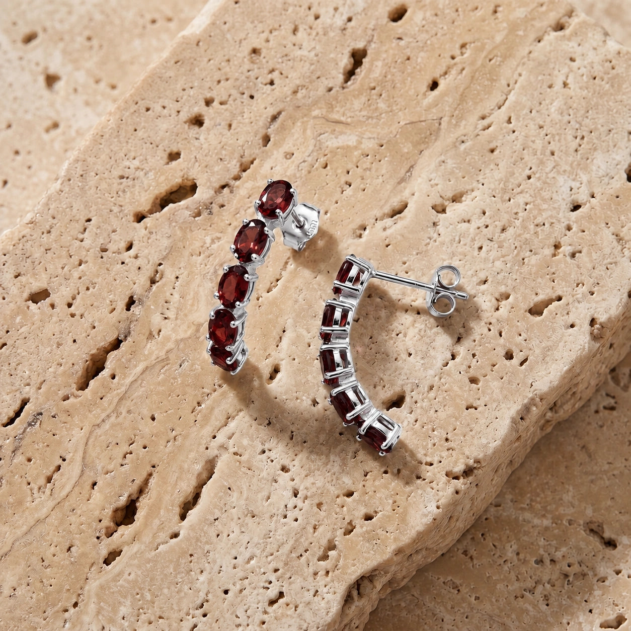 White Gold Eternal Earrings Sapphire 10K — Calliope