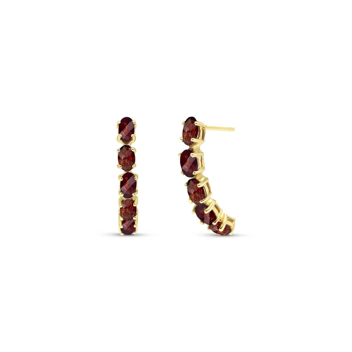 Yellow Gold Eternal Earrings Sapphire 10K — Calliope