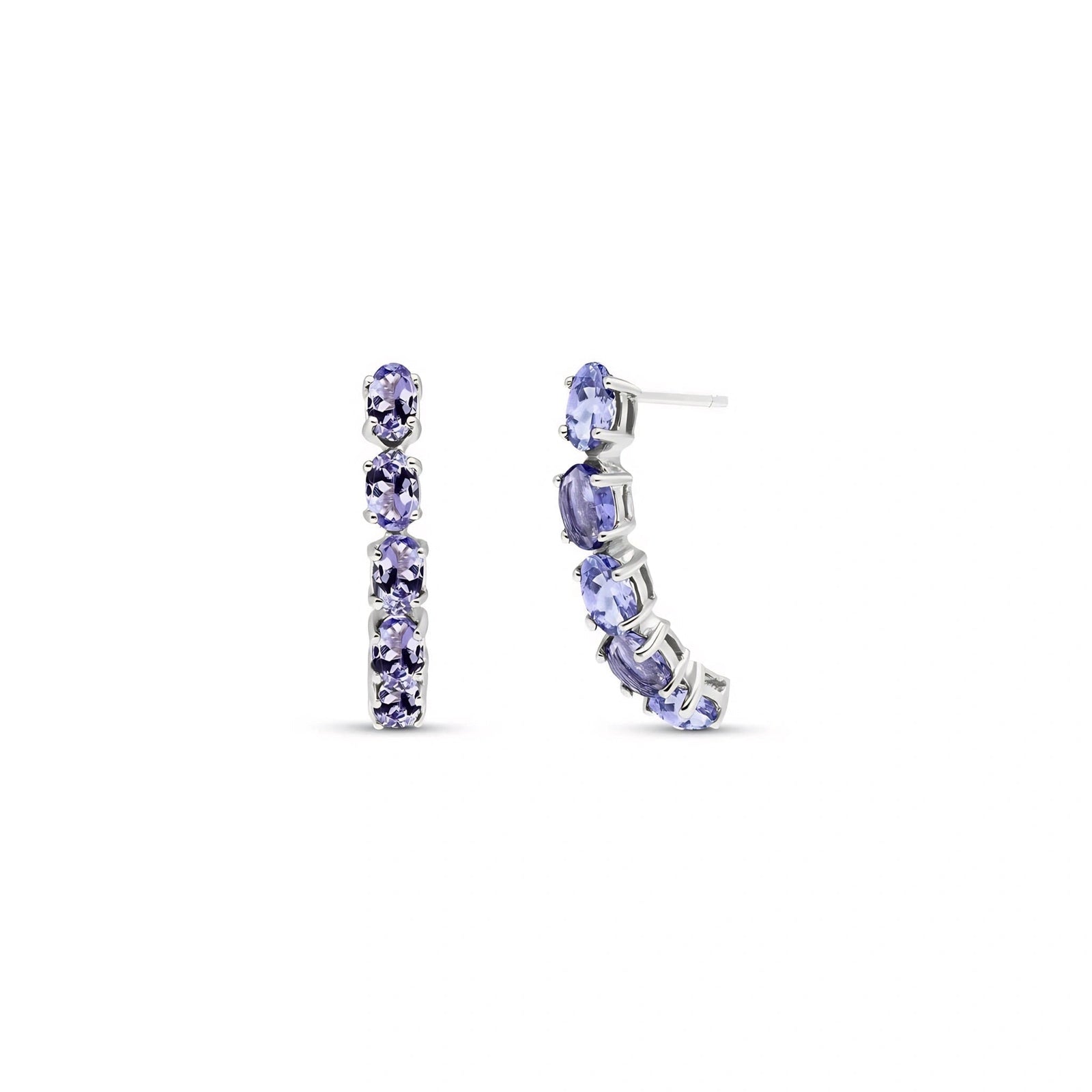 White Gold Eternal Earrings Tanzanite 10K — Calliope