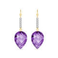 Yellow Gold Belle Earrings Amethyst 10K — Nilde