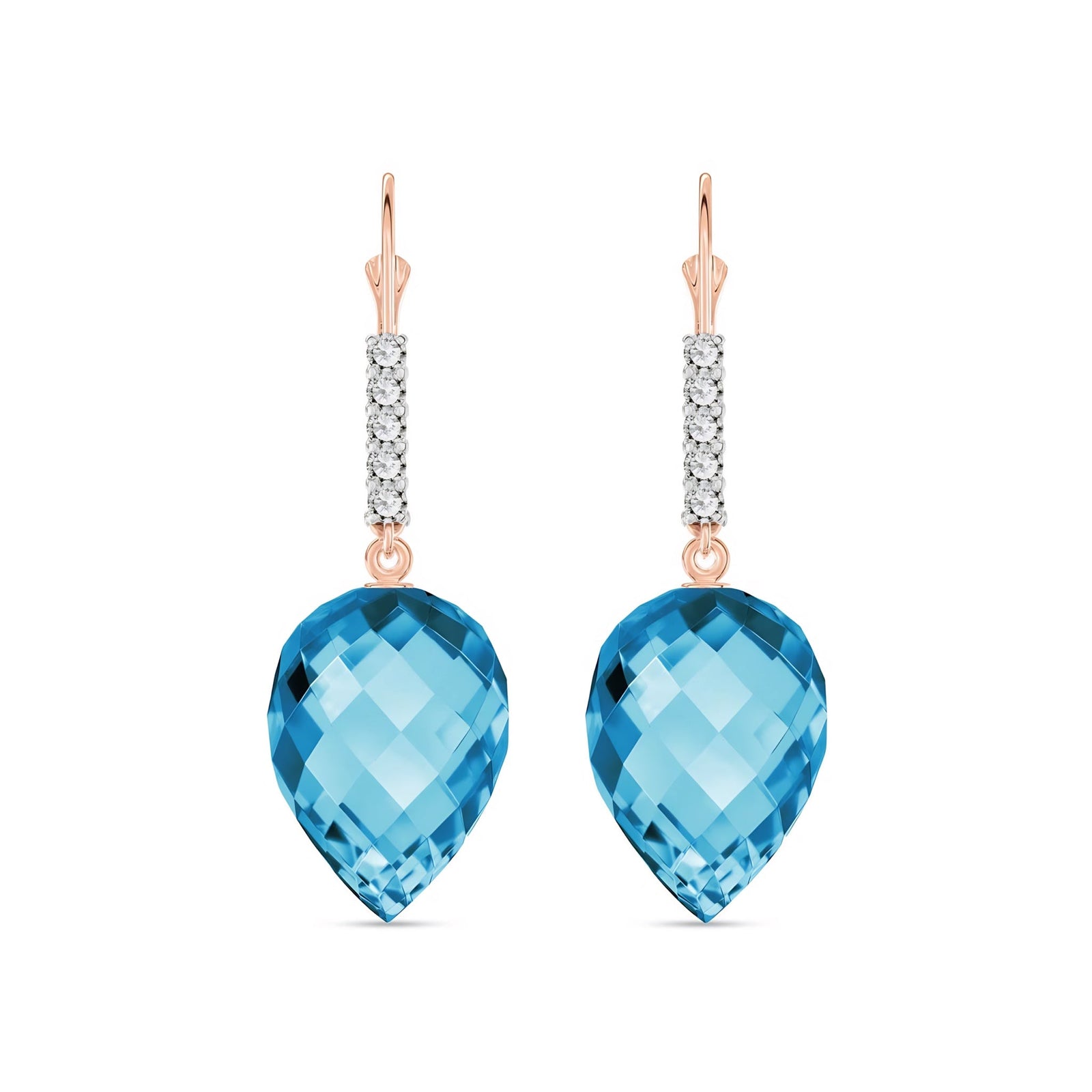 Rose Gold Belle Earrings Green Amethyst 10K — Nilde