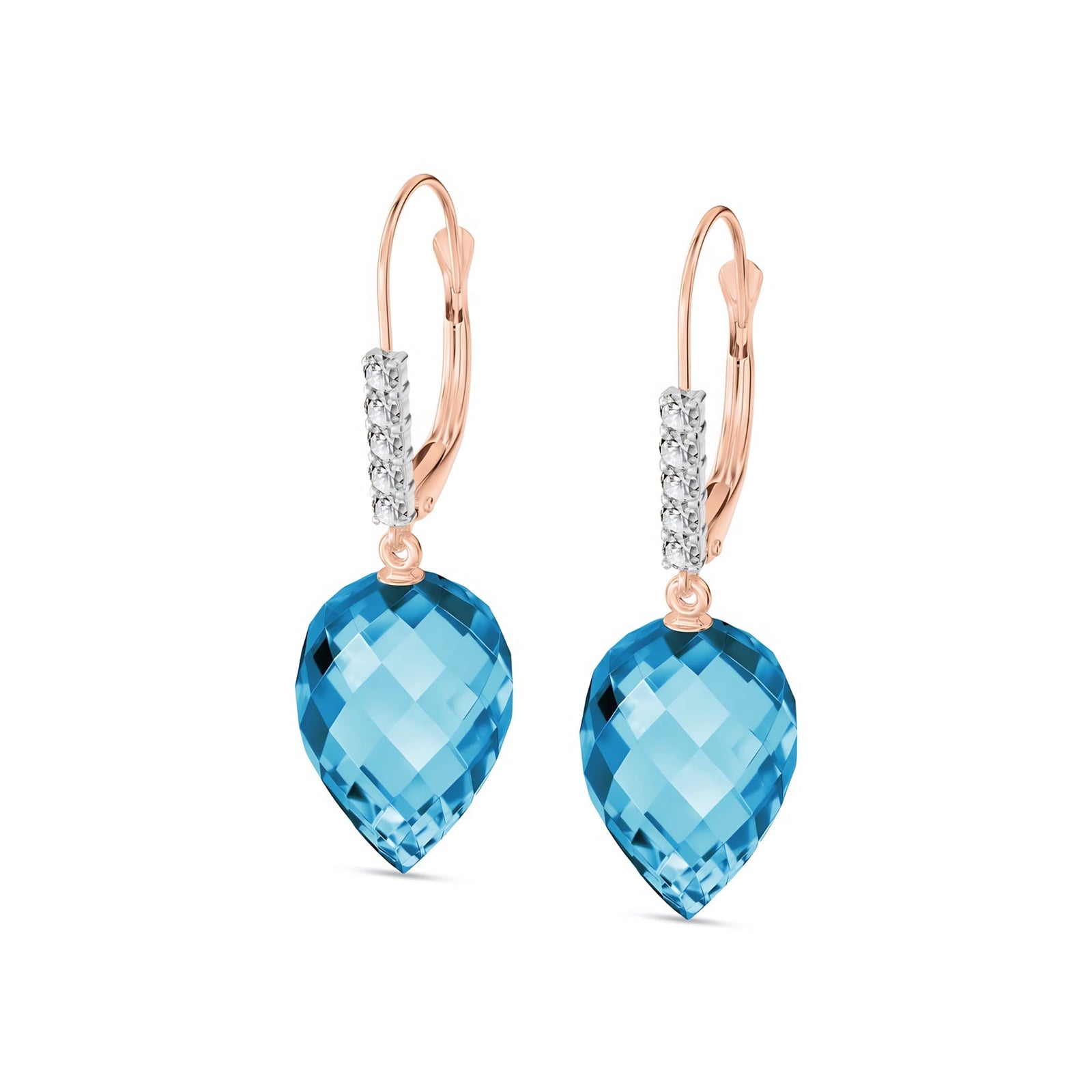 Rose Gold Belle Earrings Green Amethyst 10K — Nilde