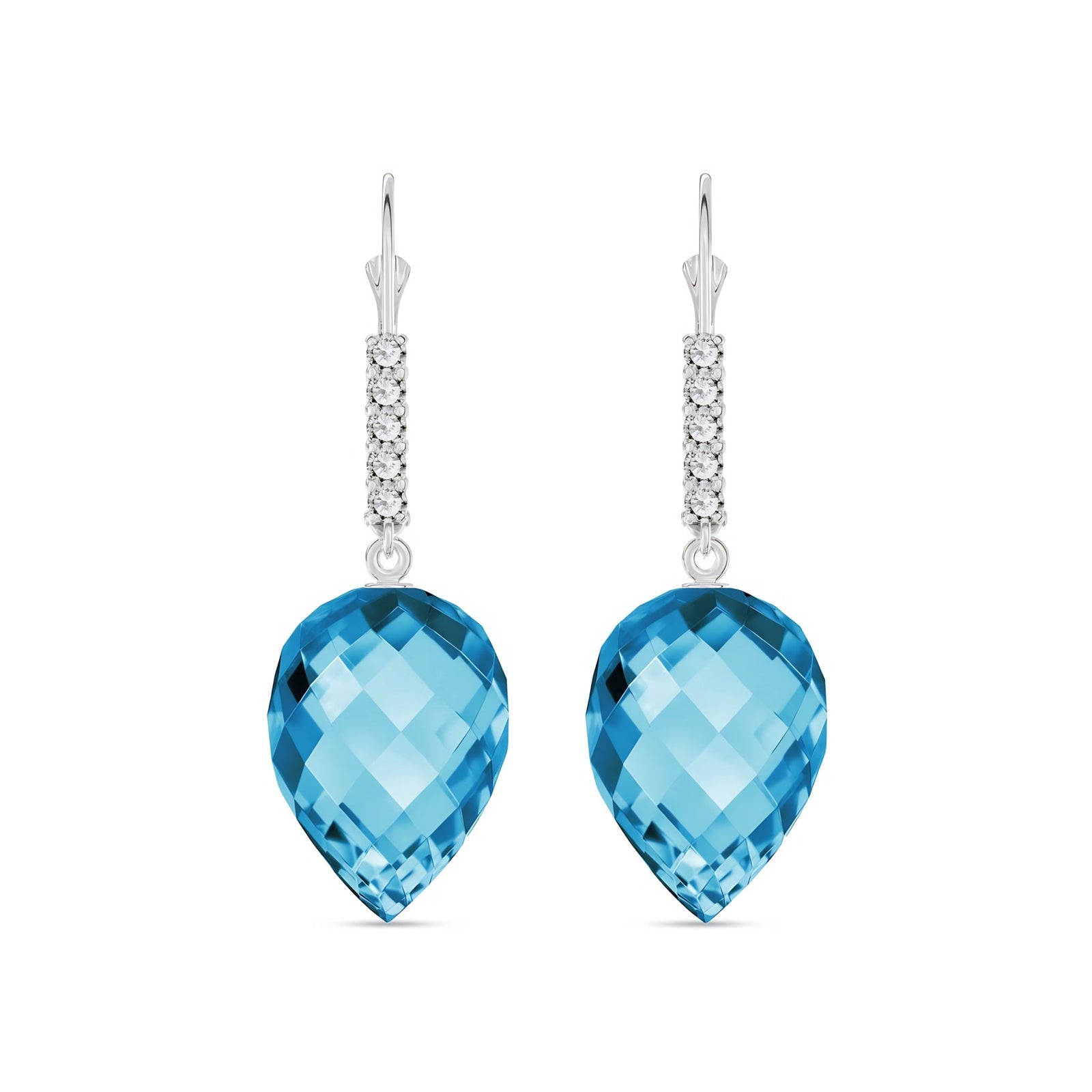 White Gold Belle Earrings Green Amethyst 10K — Nilde
