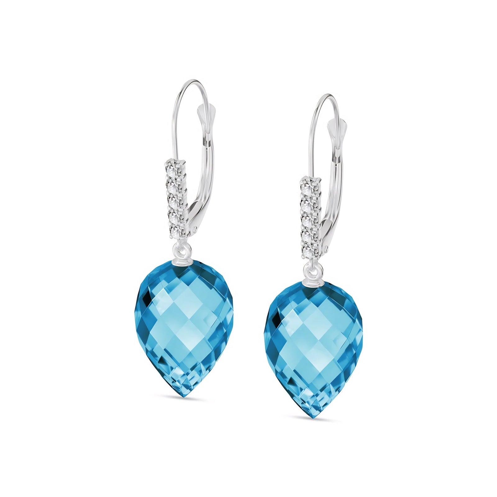 White Gold Belle Earrings Green Amethyst 10K — Nilde