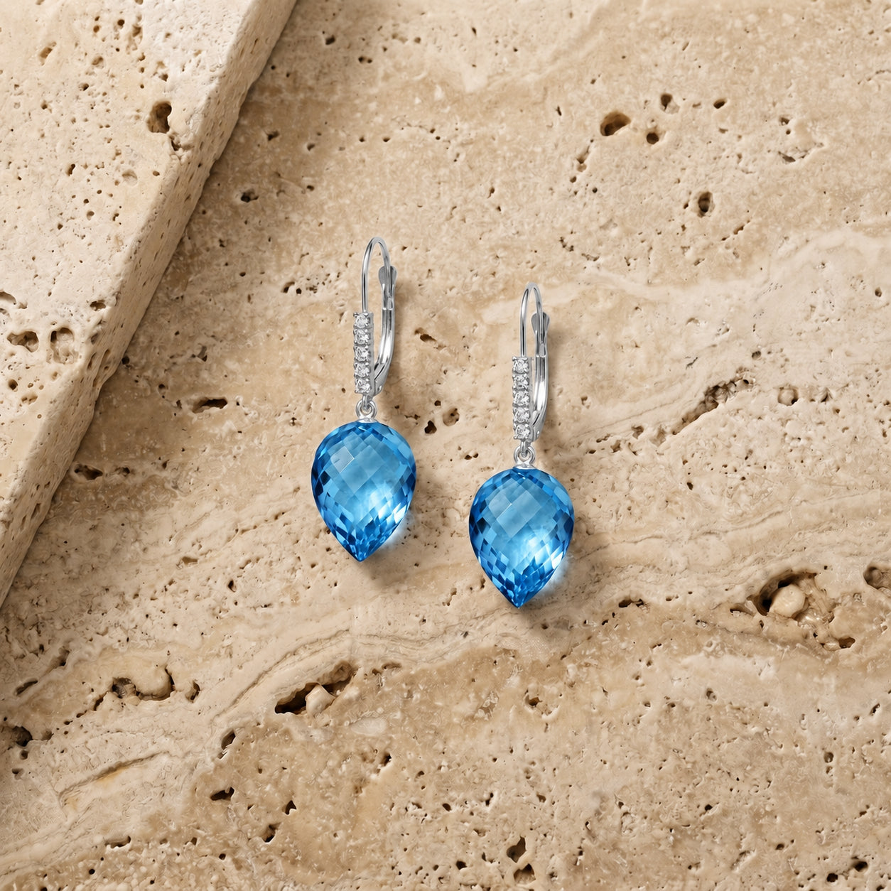 White Gold Belle Earrings Green Amethyst 10K — Nilde