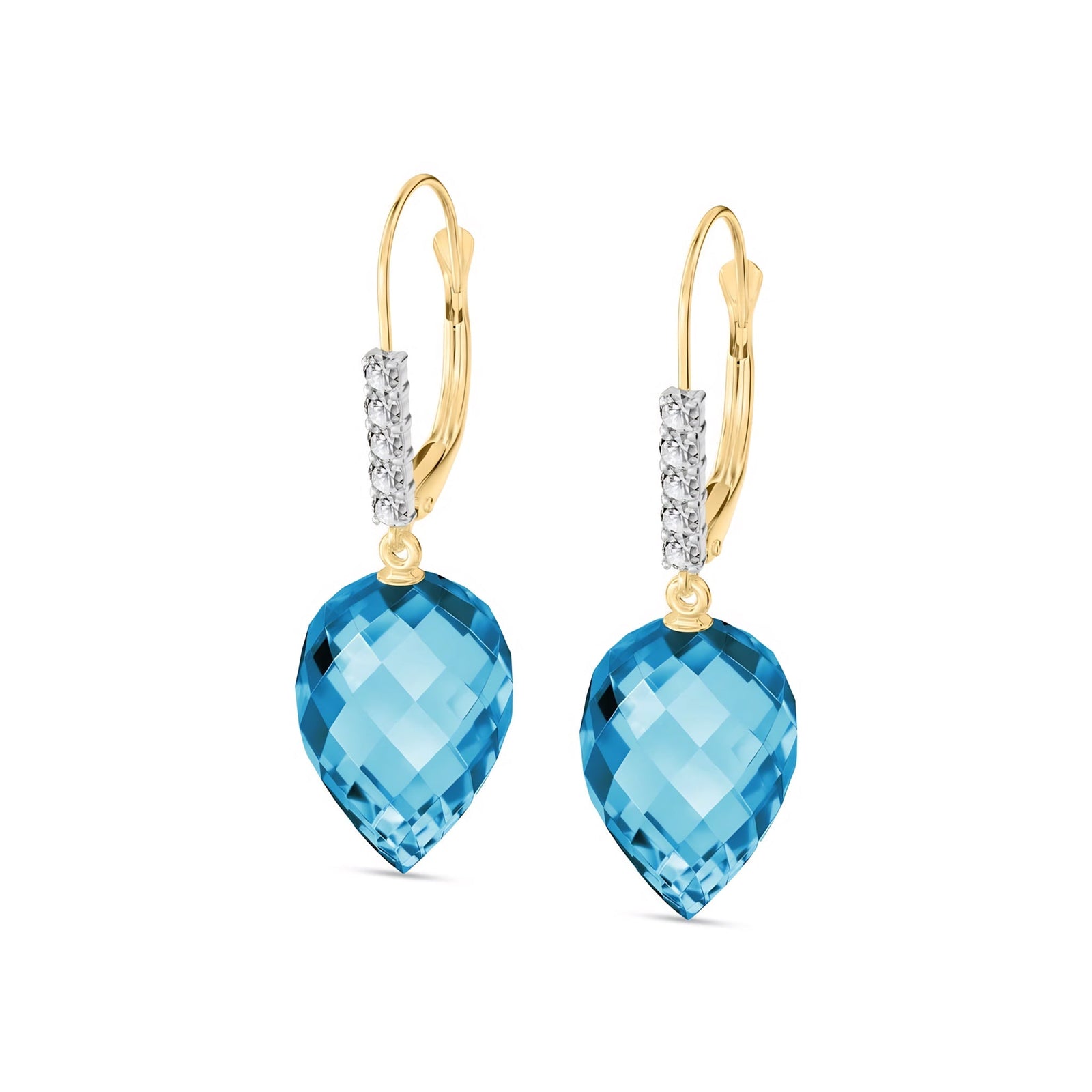 Yellow Gold Belle Earrings Green Amethyst 10K — Nilde