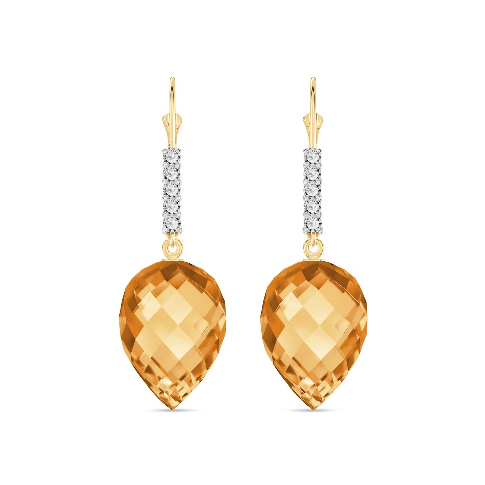 Yellow Gold Belle Earrings Citrine 10K — Nilde
