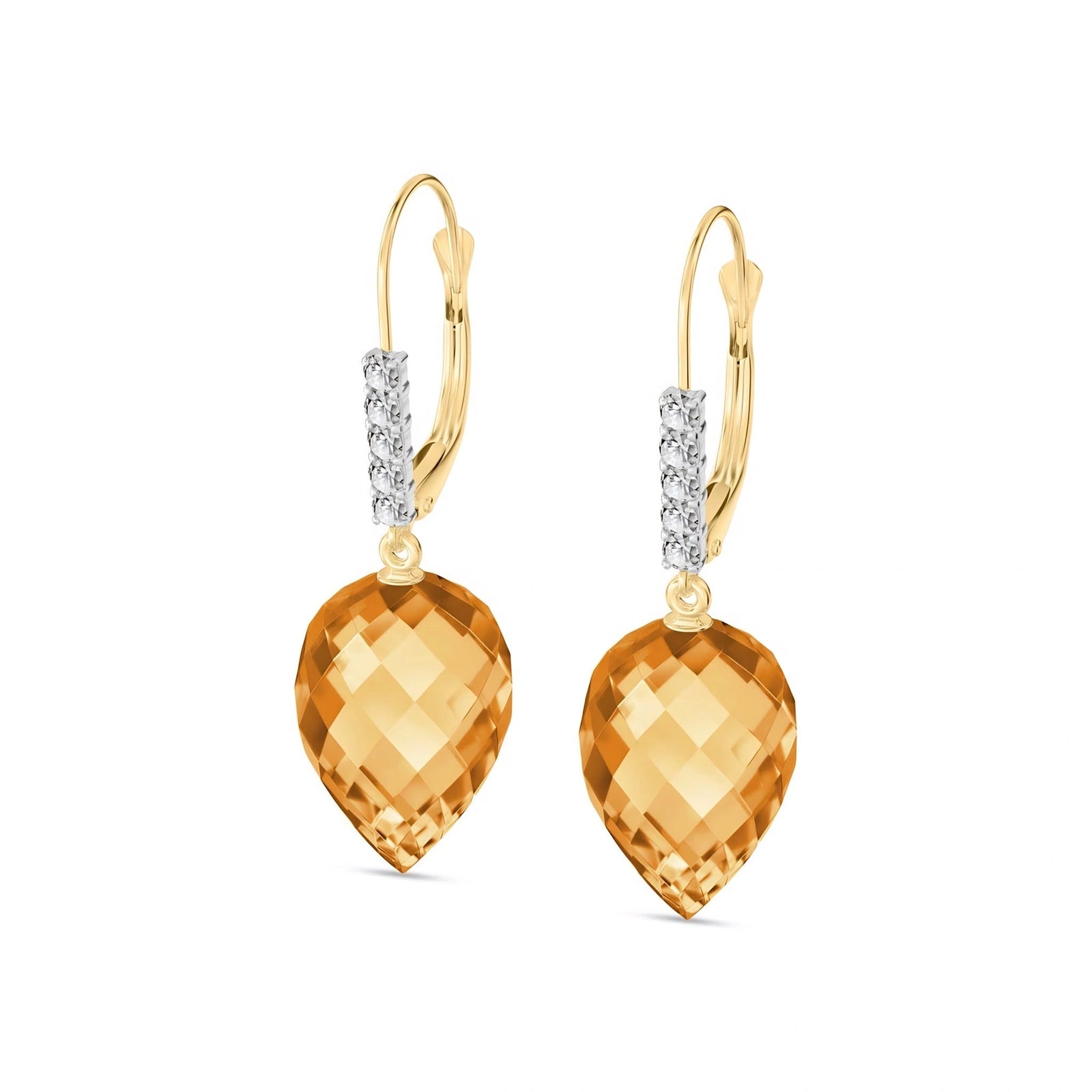 Yellow Gold Belle Earrings Citrine 10K — Nilde