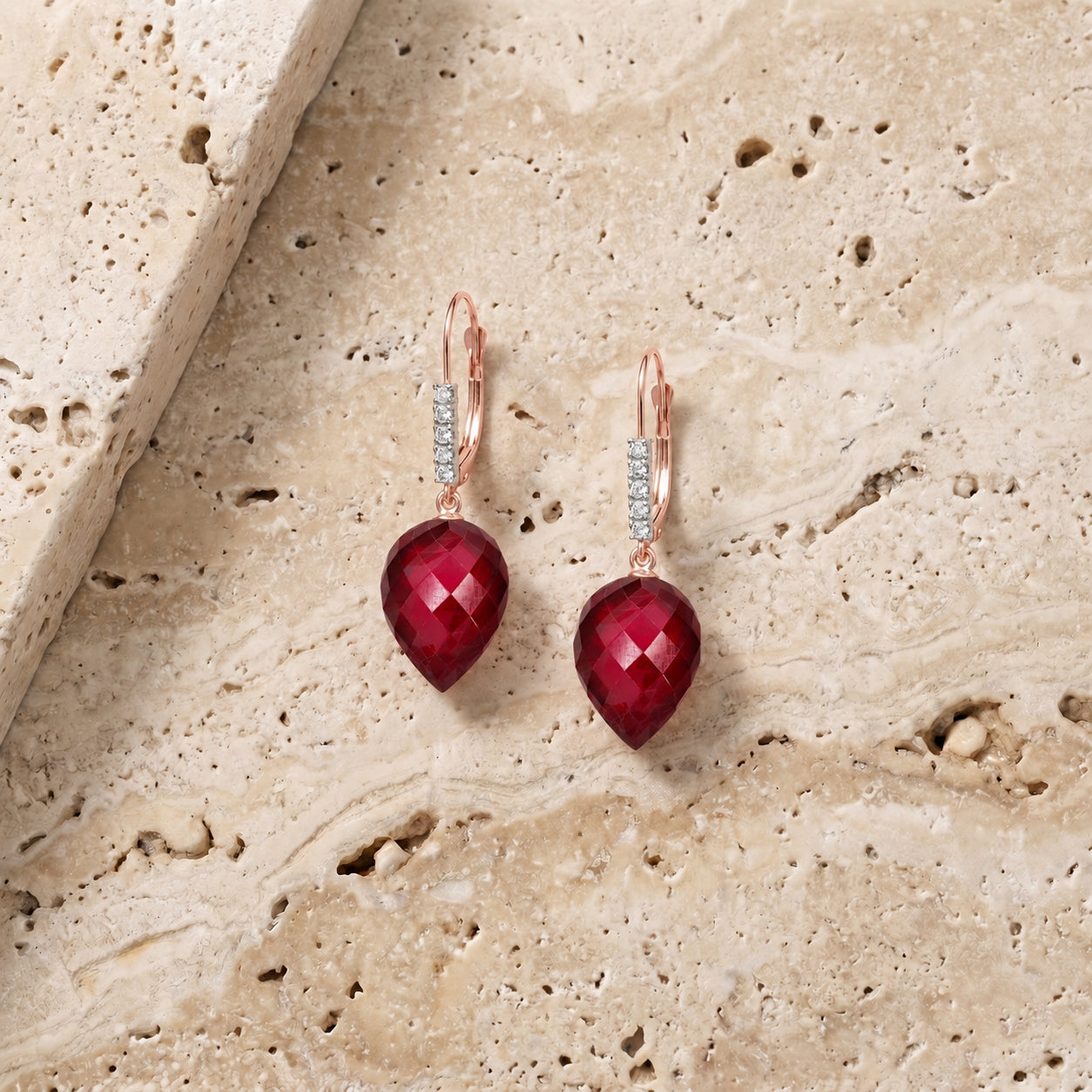 Rose Gold Belle Earrings Spinel 10K — Nilde