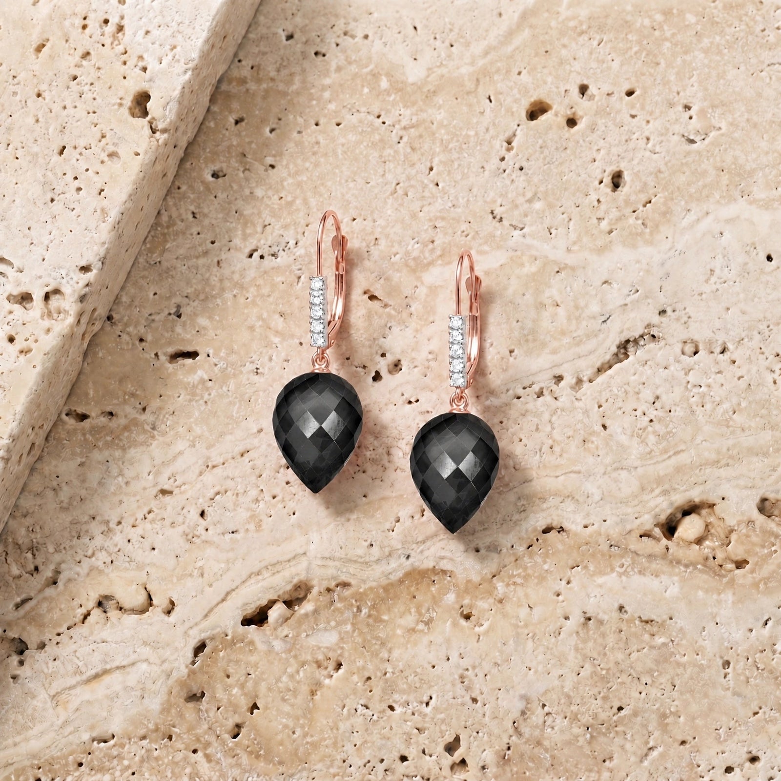 Rose Gold Belle Earrings Spinel 10K — Nilde