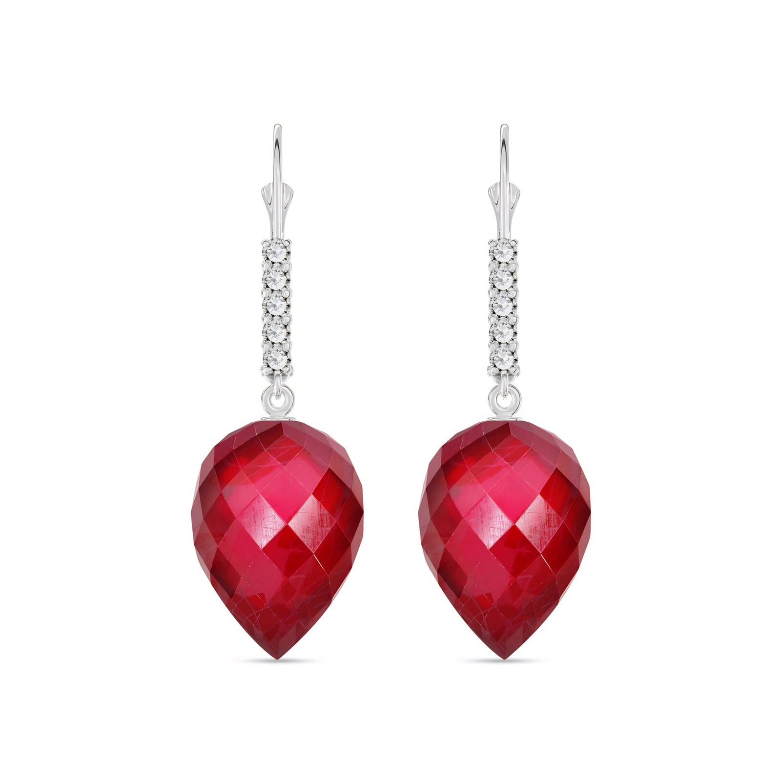 White Gold Belle Earrings Spinel 10K — Nilde