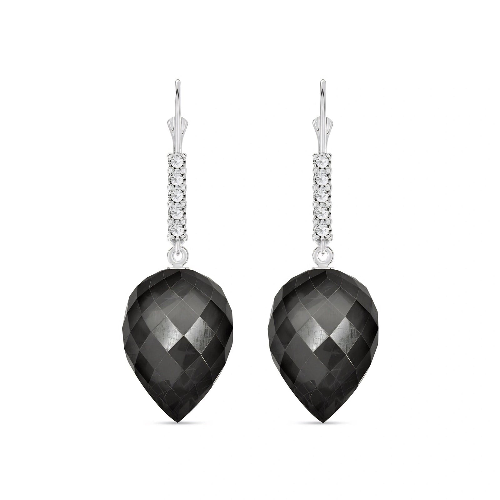 White Gold Belle Earrings Spinel 10K — Nilde