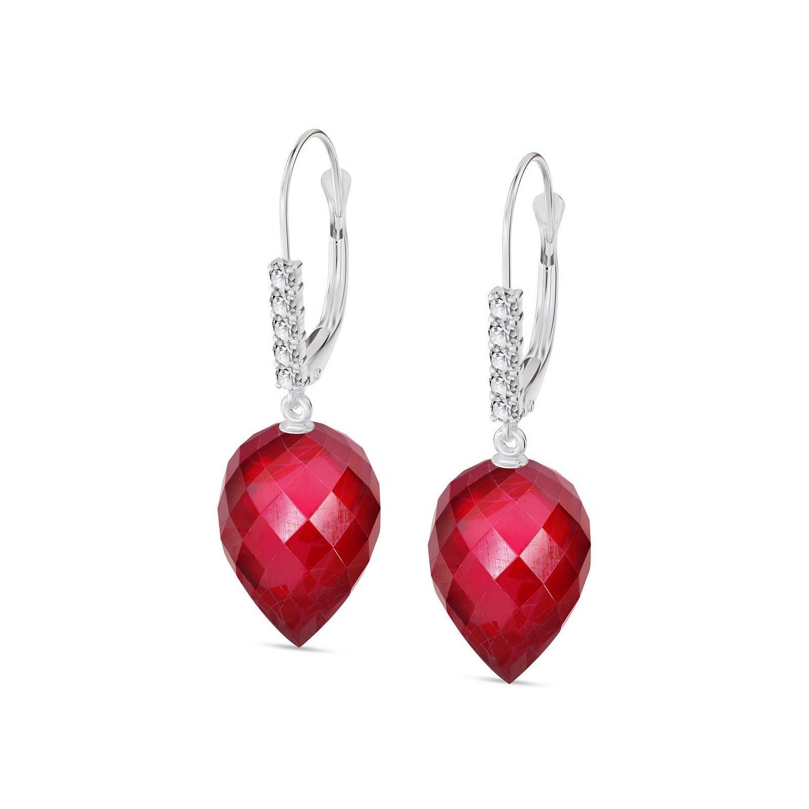 White Gold Belle Earrings Spinel 10K — Nilde