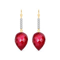 Yellow Gold Belle Earrings Spinel & Diamond — Nilde