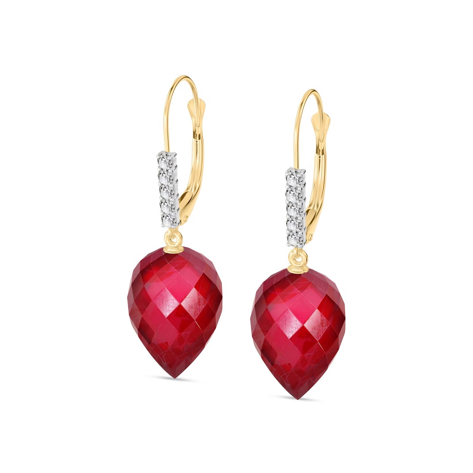 Yellow Gold Belle Earrings Spinel 10K — Nilde