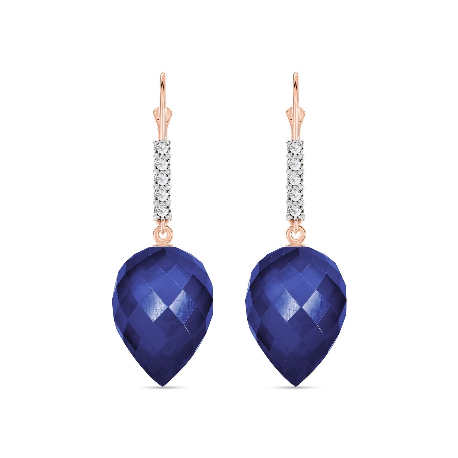 Rose Gold Belle Earrings Ruby 10K — Nilde