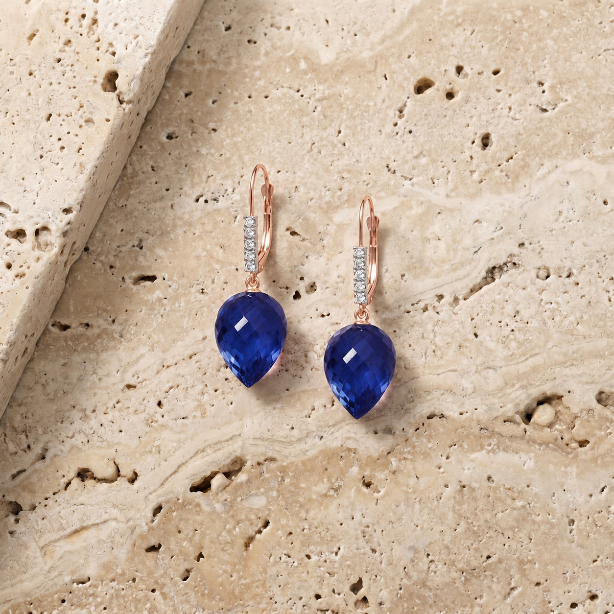 Rose Gold Belle Earrings Ruby 10K — Nilde