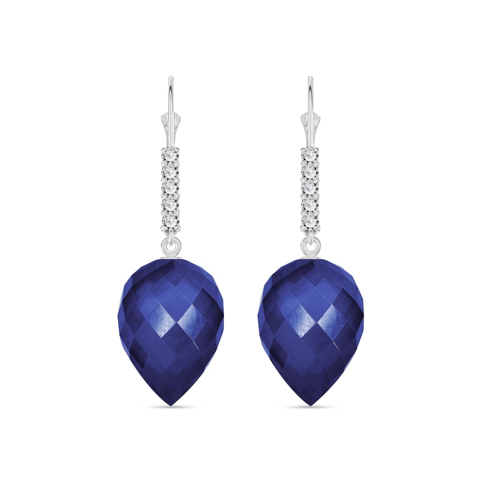 White Gold Belle Earrings Ruby 10K — Nilde