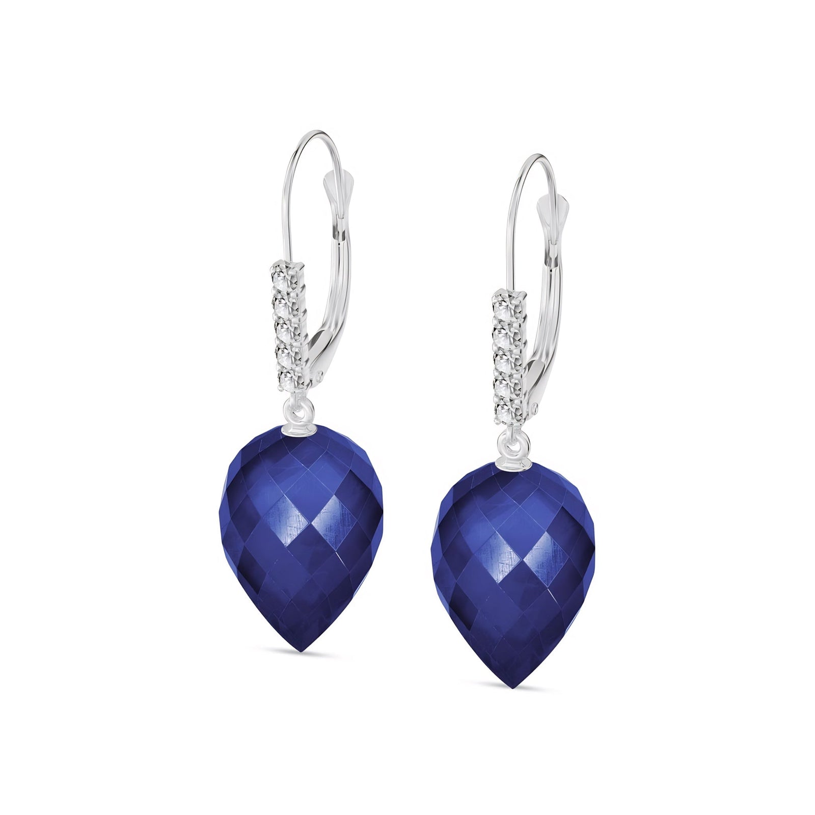 White Gold Belle Earrings Ruby 10K — Nilde