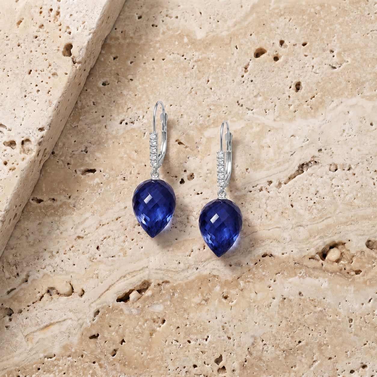 White Gold Belle Earrings Ruby 10K — Nilde
