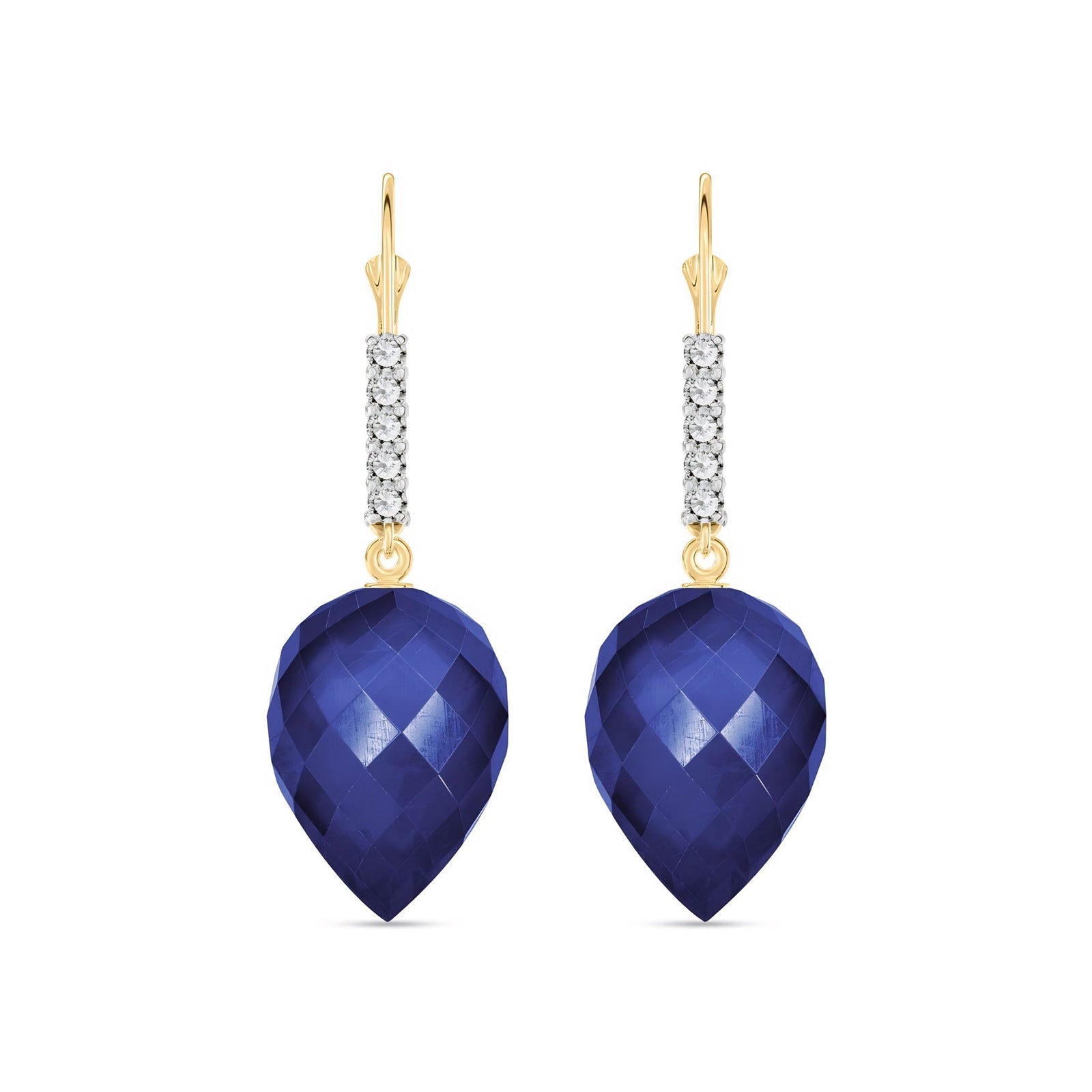 Yellow Gold Belle Earrings Ruby 10K — Nilde