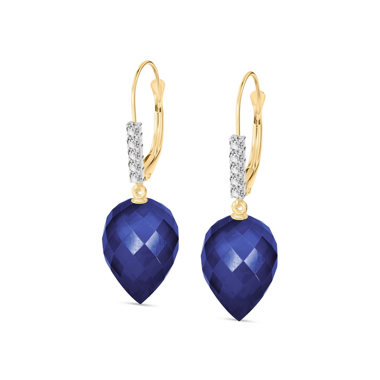 Yellow Gold Belle Earrings Ruby 10K — Nilde