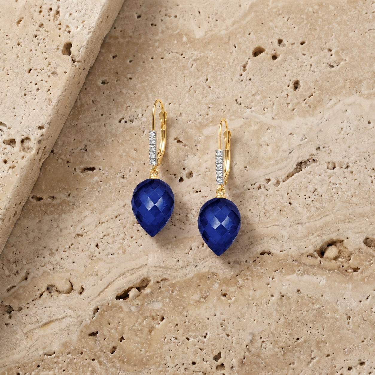 Yellow Gold Belle Earrings Ruby 10K — Nilde
