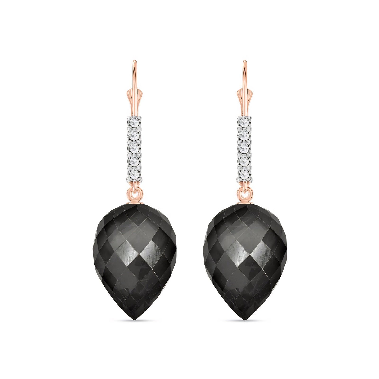 Rose Gold Belle Earrings Sapphire 10K — Nilde