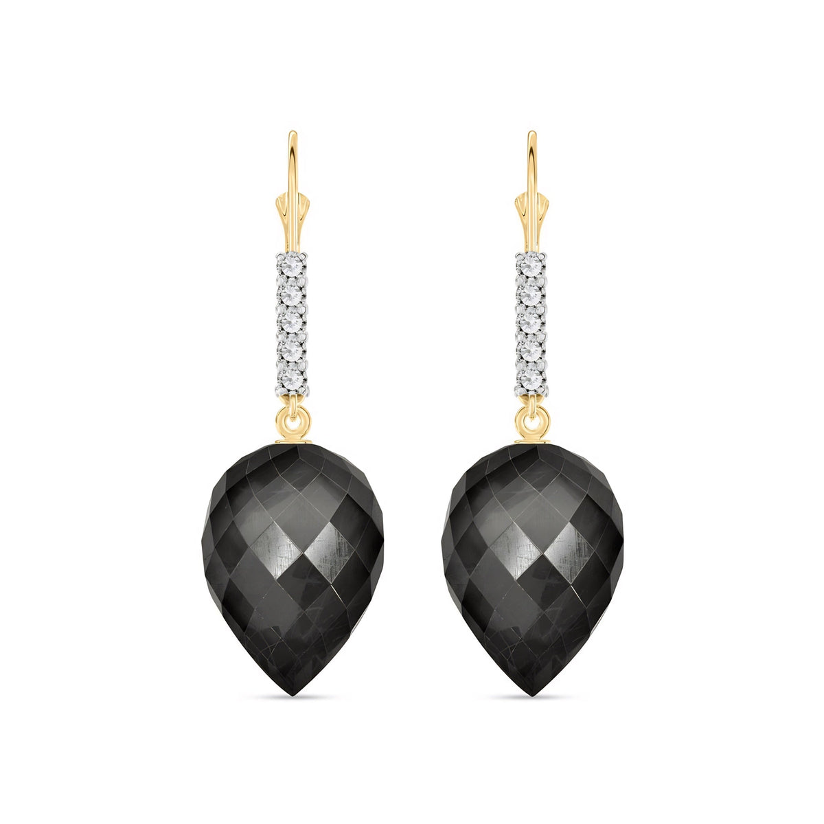 Yellow Gold Belle Earrings Sapphire 10K — Nilde