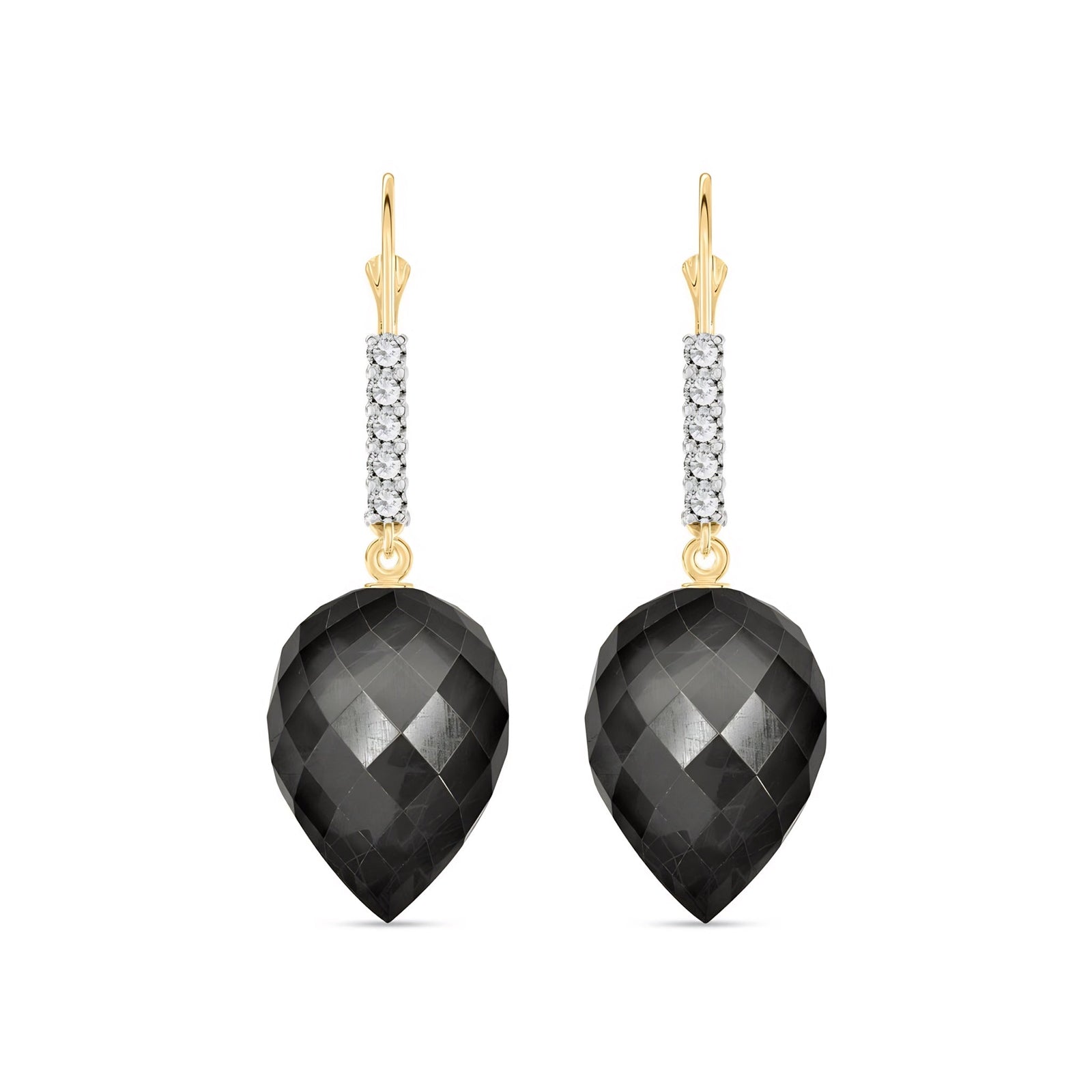 Yellow Gold Belle Earrings Sapphire 10K — Nilde