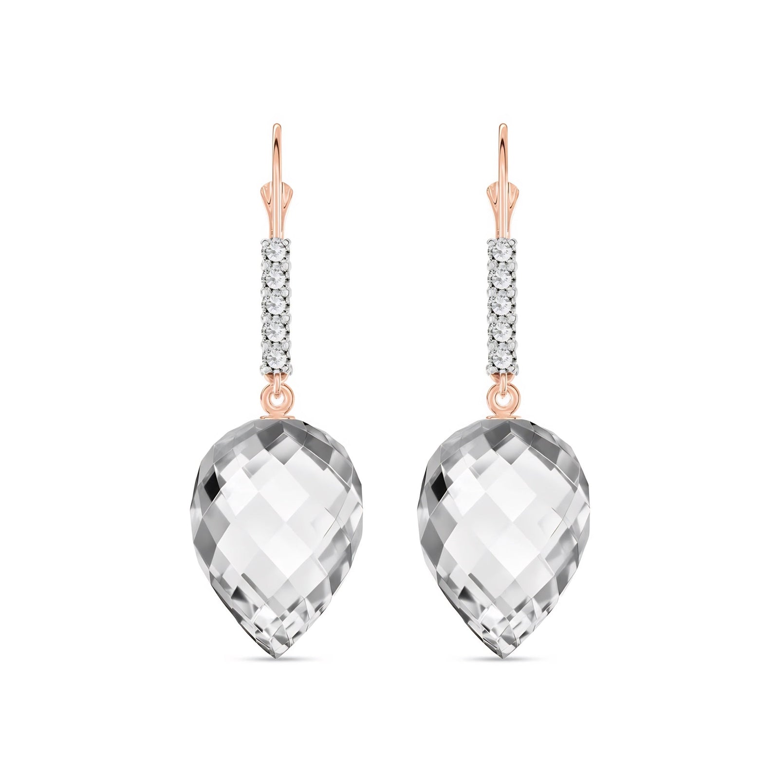 Rose Gold Belle Earrings Emerald 10K — Nilde