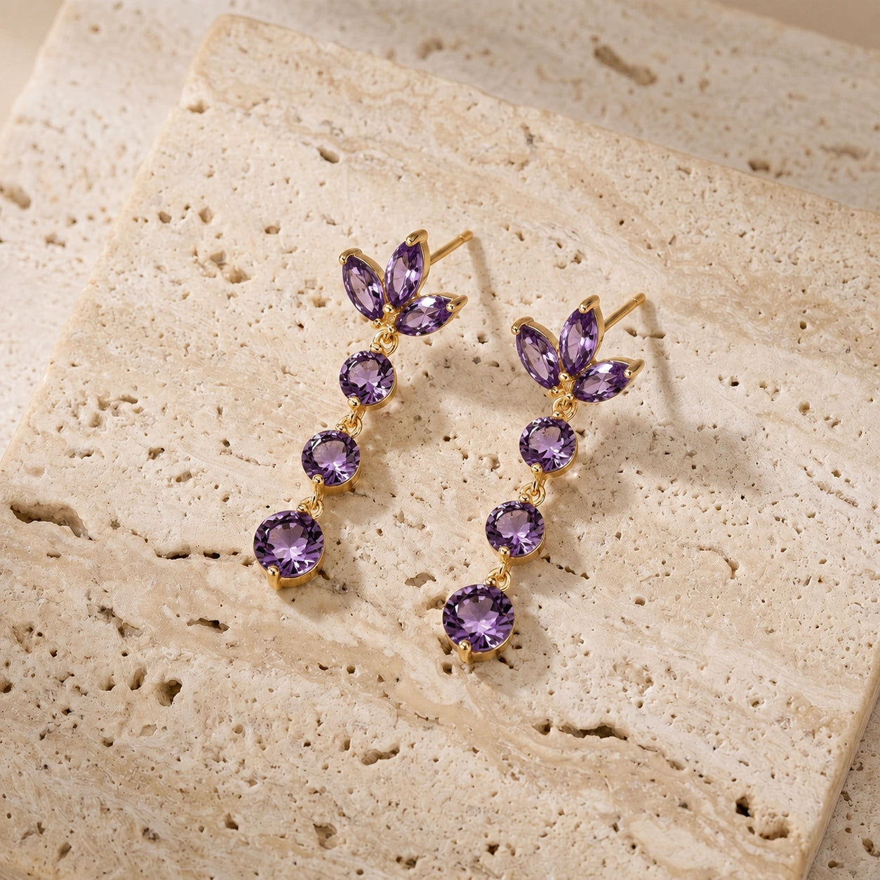 Yellow Gold Amethyst — Mariagaetana