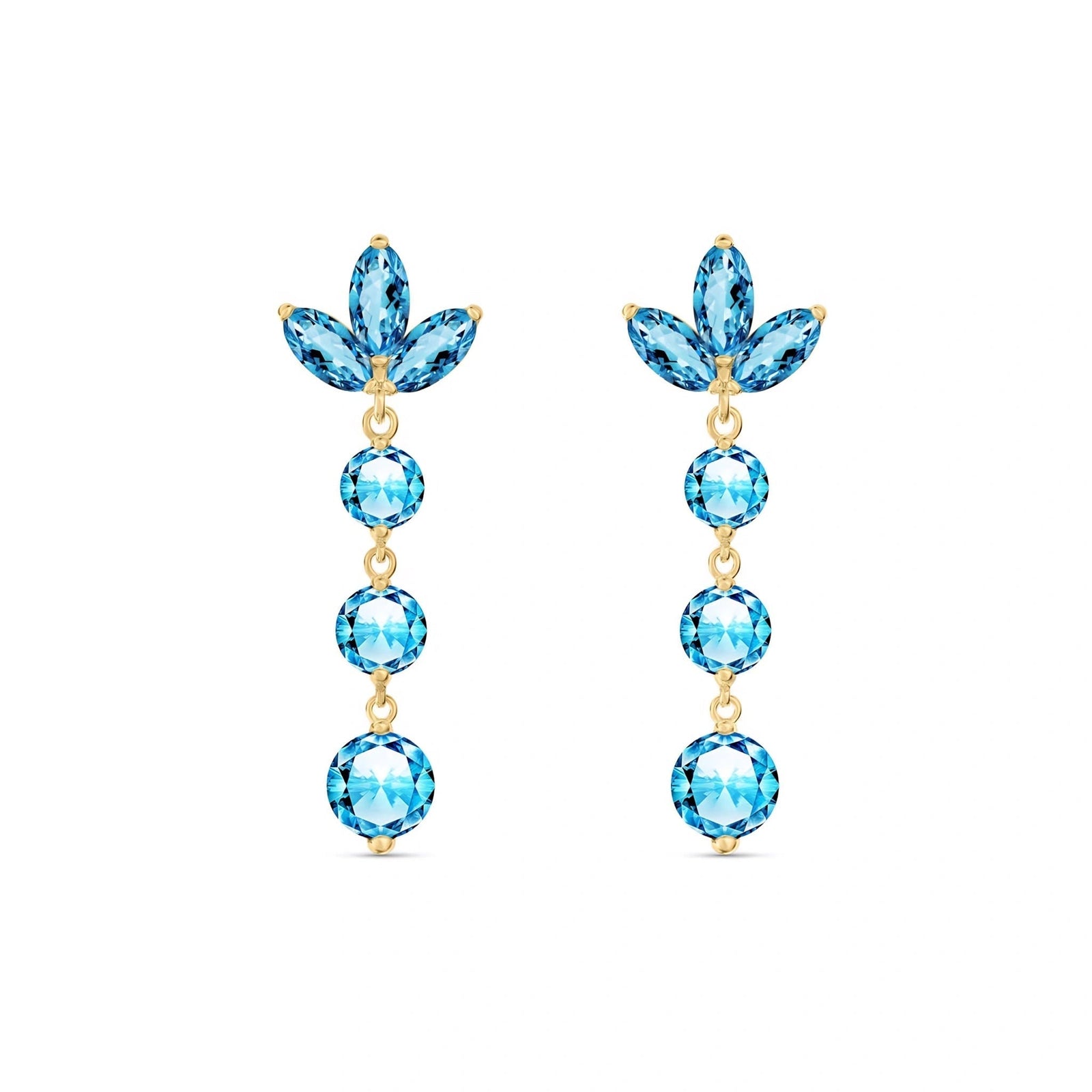 Yellow Gold Blue Topaz — Mariagaetana